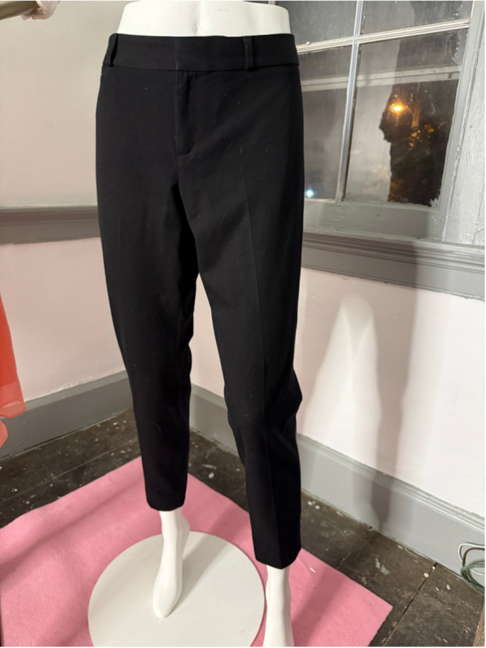 Banana Republic Sloan Black Ankle Career Pants Women’s Size 10 Stretch Slim